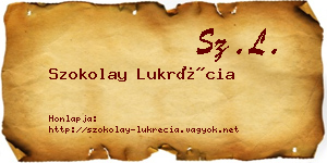 Szokolay Lukrécia névjegykártya